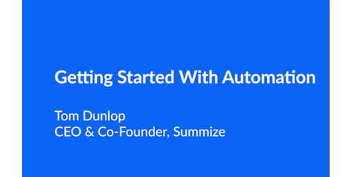Getting Started with Automation